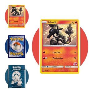 Ultra Prism Pokemon Card (M11): Salandit 25/156, 13 Charizard Stamp